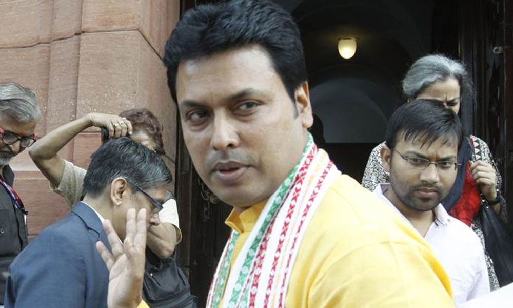 Cong demands unconditional apology from Tripura CM for using unparliamentary words