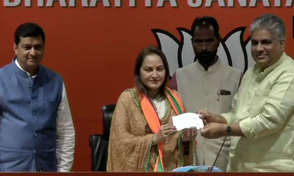 Actor-politician Jaya Prada joins BJP