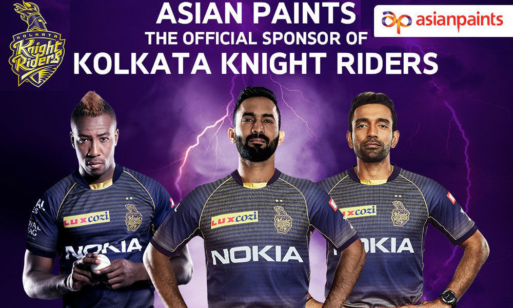 Asian Paints Announces Sponsorship with Kolkata Knight Riders for Vivo Indian Premier League (IPL) 2019