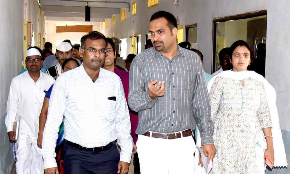 Collector, Poll Observer inspect strong rooms in Khammam