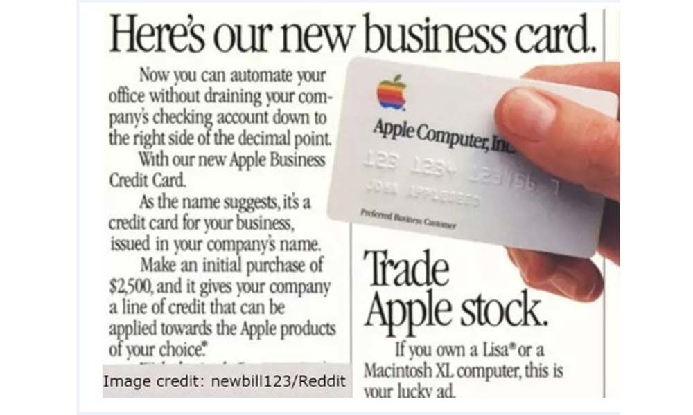 Here is the 32-year-old Apple credit card that you never saw before