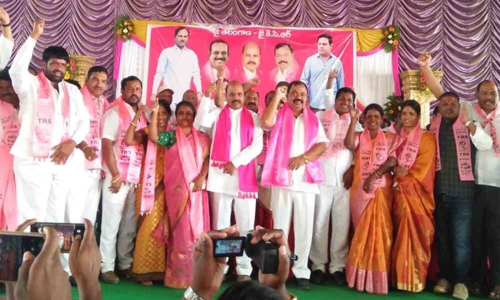 MLA Manchireddy campaigns for Boora Narasayya Goud