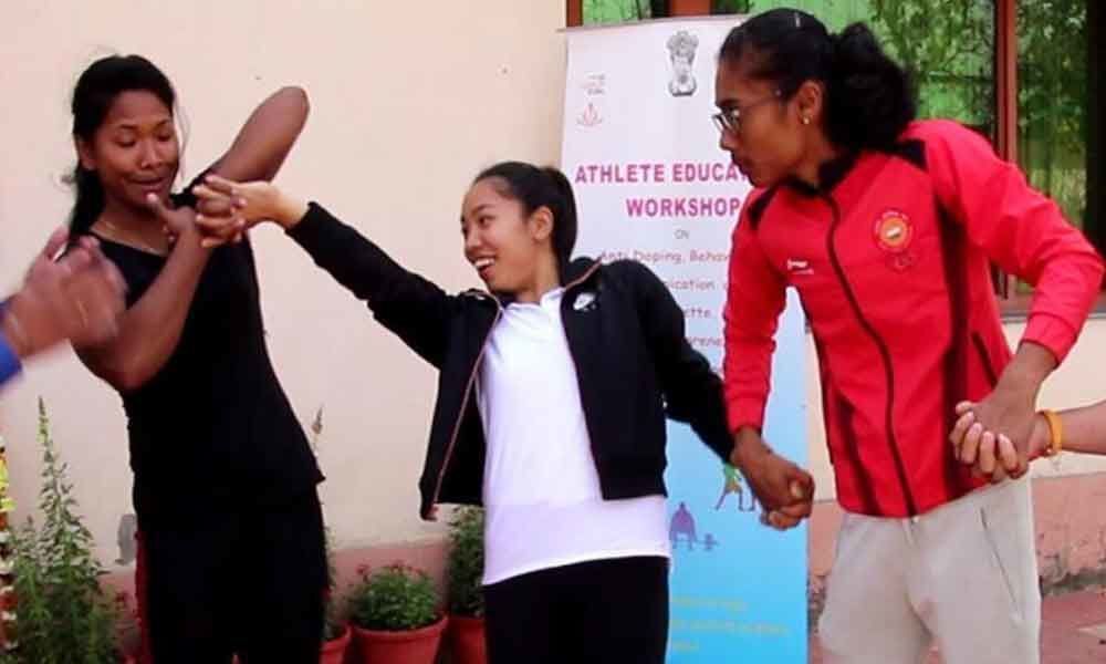 Indian athletes take part in education workshop