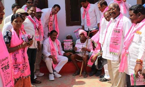 Door-to-door campaign by MLA Bethi Subhash