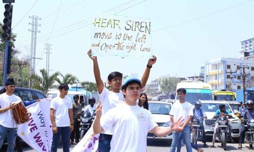 Give Way to Ambulance street play organised