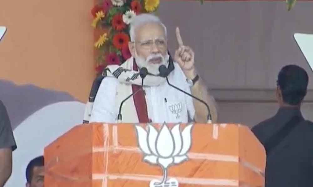 The government has taken measures to set up chowkidar in space: Modi in Odisha