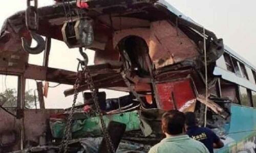 8 killed, 30 injured in bus collision in UPs Greater Noida