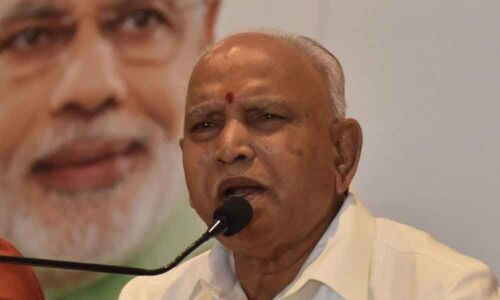 Yeddyurappa, SM Krishna misses BS Yeddyurappas son nomination filing
