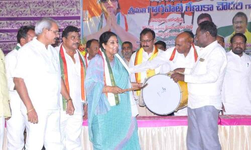 Renuka promises to turn Khammam into model district