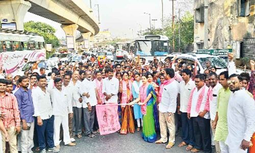 TRS corporator flags off rally