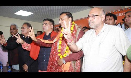 Former Jammu and Kashmir Congres minister Sham Lal Sharma joins BJP