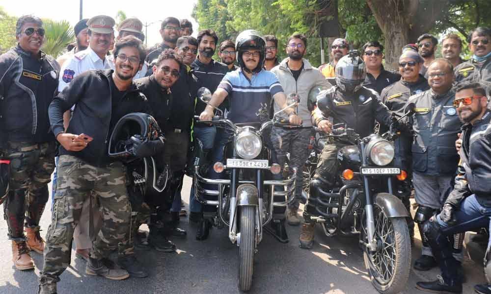 Bullet Riders rally on traffic awareness