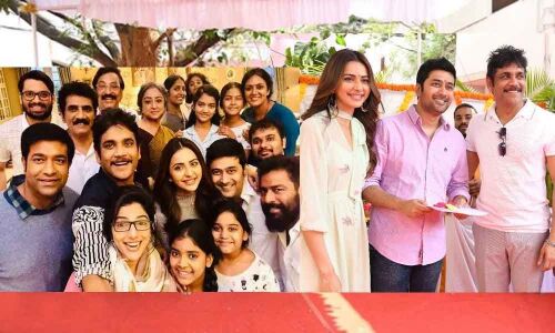 Nagarjunas selfie with Manmandhudu 2 Family