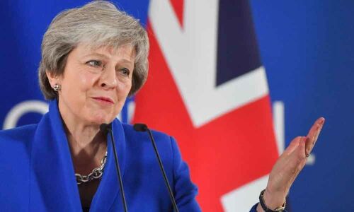 UK Brexit chief says May not offering a blank check in talks