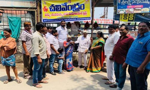 Corporator installs water kiosk at Nagole
