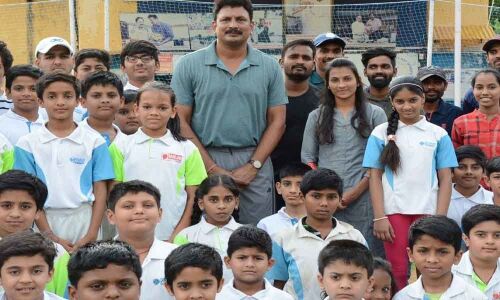 Captain of Indian football team feted