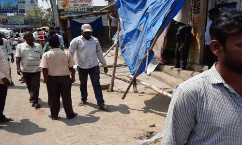 Encroachments removed at Nizampet junction
