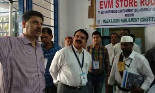 Collector inspects strong rooms