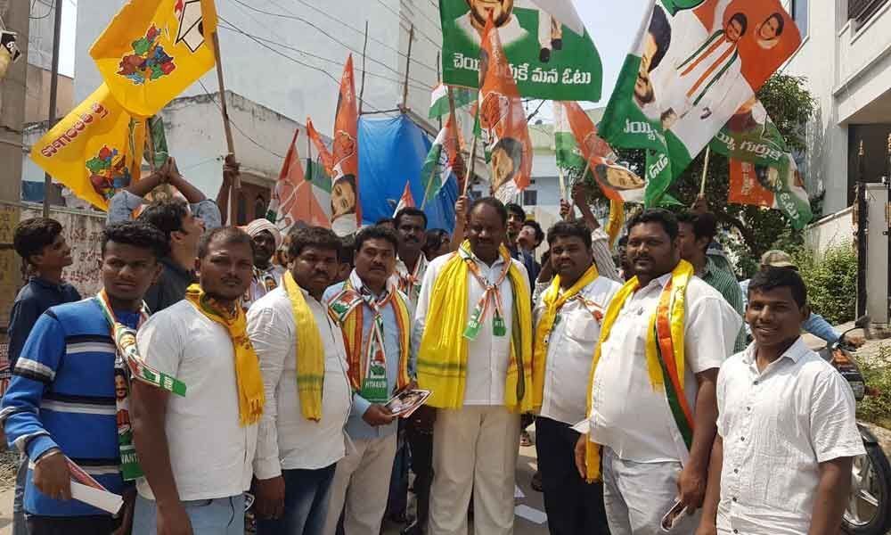District TDP chief campaigns for Revanth