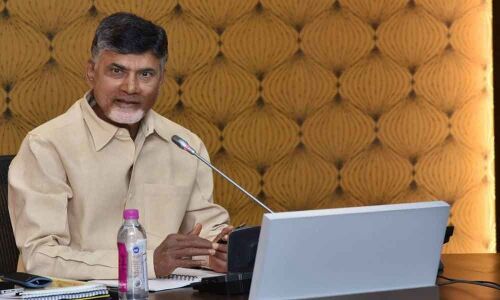 CM Chandrababu Naidu teleconference with TDP leaders