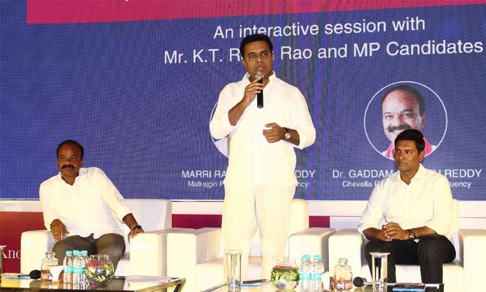 KTR seeks IT professionals support for TRS in LS polls