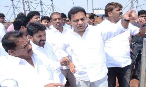 KTR, Mayor inspect KCR meeting venue