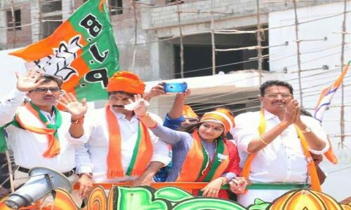 Lalith Shah campaigns in Guntur