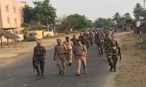Police conduct flag march