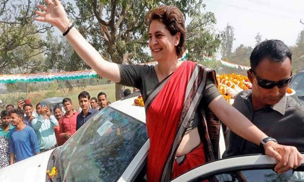 Priyanka Gandhi holds Lok Sabha campaign road show in Bijnor