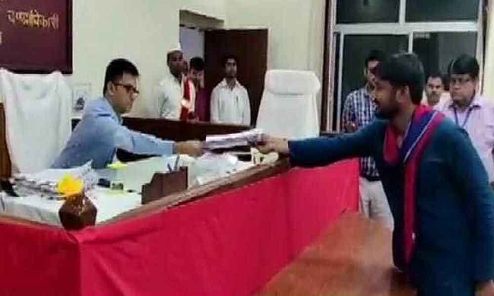 Kanhaiya Kumar files nomination from Begusarai