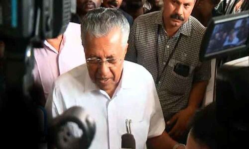 CM Vijayan visits ailing KM Mani at the hospital