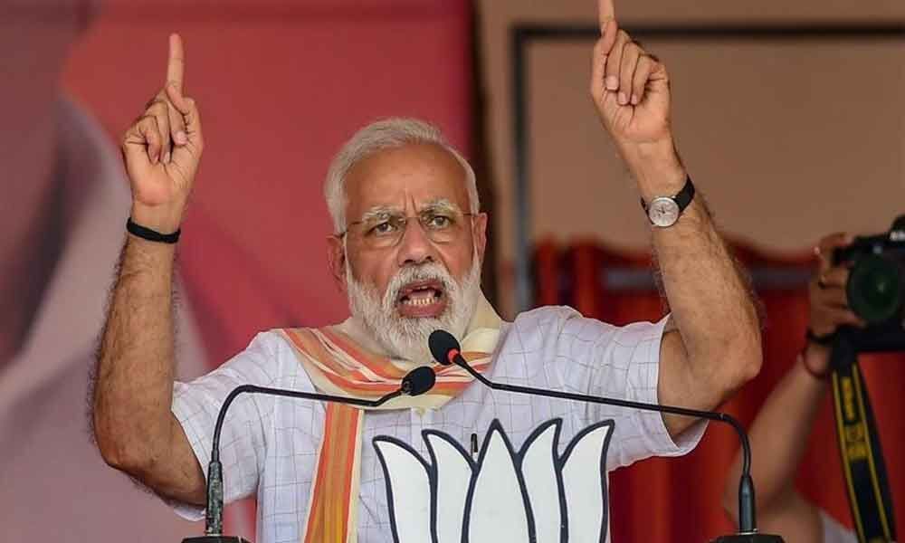 PM targets Congress, points to cash seizure in MP