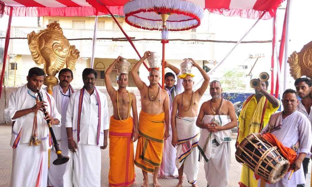 Bhadradri Brahmotsavams begin; special puja performed