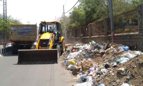 Garbage piles up near CRIDA boundary wall
