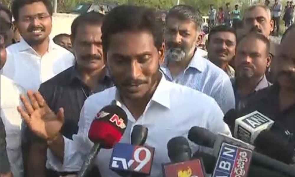 YSRCP chief YS Jagan Mohan Reddy casts his vote in Pulivendula