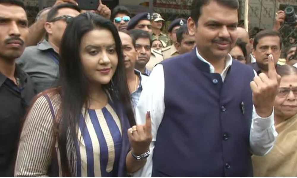 Maharashtra CM Devendra Fadnavis casts vote in Nagpur