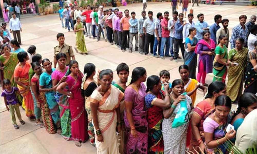 Nearly 50 % polling till 3 pm; poor voter turnout in Hyderabad