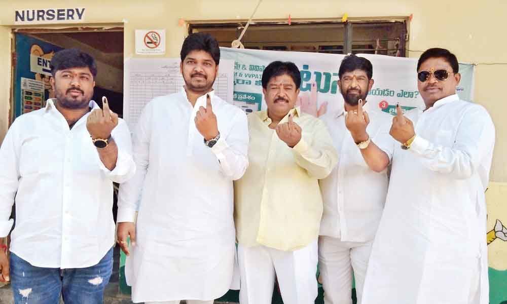Naveen Yadav casts his vote