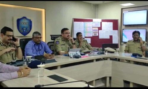 TS Police higher officials reviewed the polling situation, said everything peaceful till now