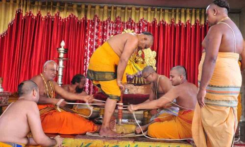 Agnipratista, Dwajarohanam conducted at Lord Rama temple