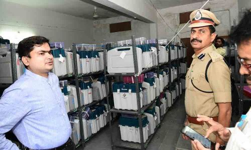 EVMs stored in SRR Degree College: Collector Sarfaraz Ahmed