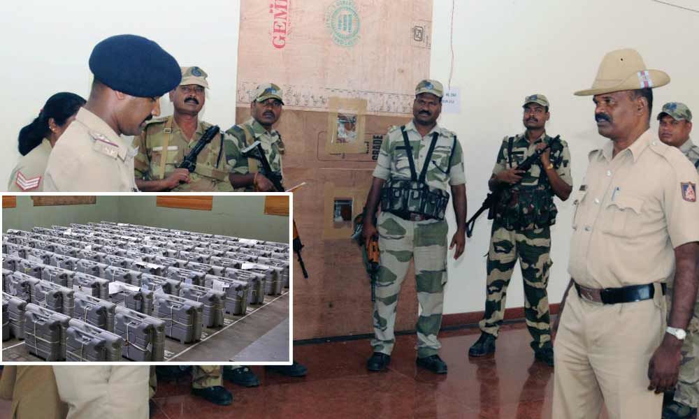 3-Tier security for strong rooms containing EVMs