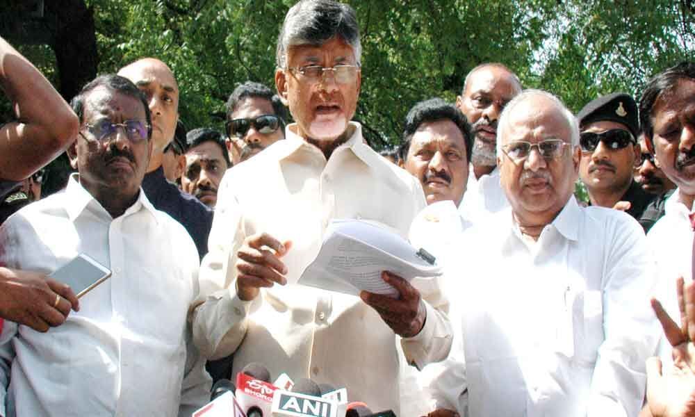 Chandrababu Naidu takes ballot paper war to Delhi