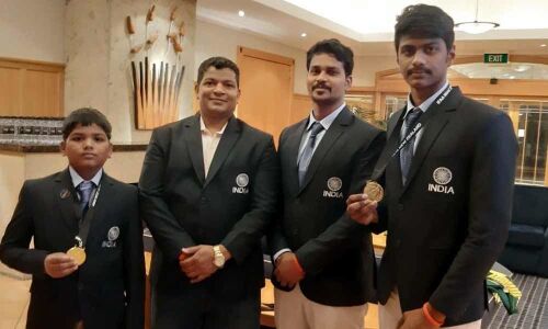 Two kadapa guys got gold medals in World Archery Championship