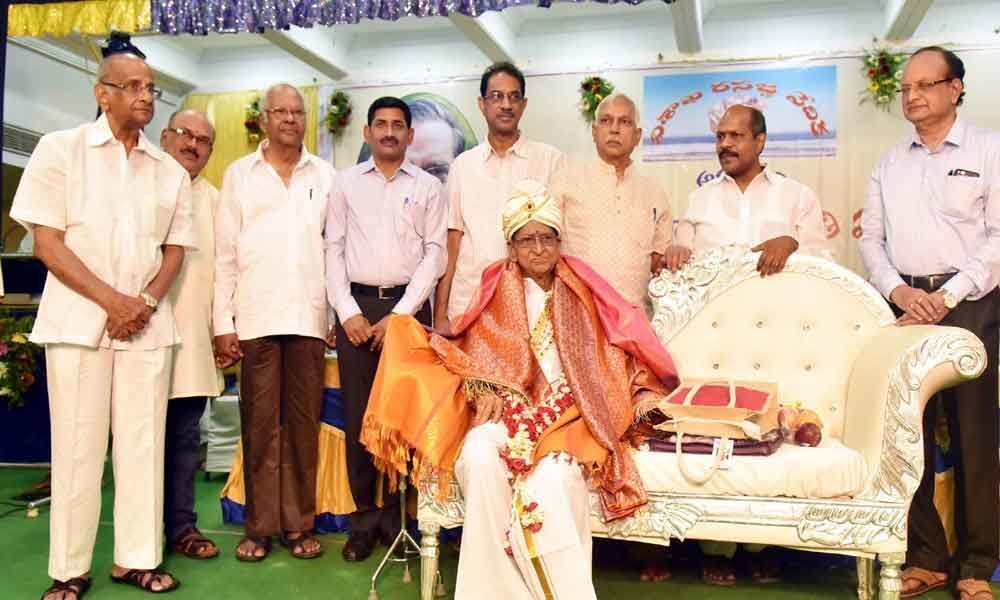 80th Birthday Celebrations Visakha Rasagna Vedika fetes Gollapudi Maruti Rao