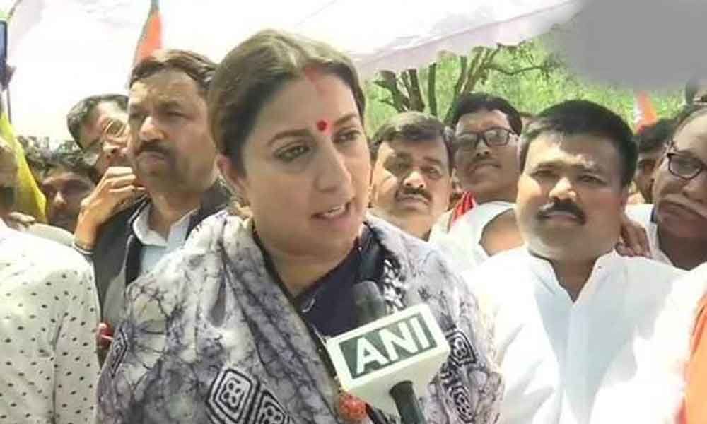 Not fighting on all seats in UP sign of Congress accepting defeat: Smriti Irani