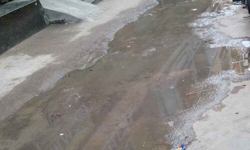 Overflowing drainage causing hardships