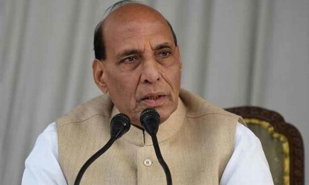 Opposition making hue and cry over EVMs as they see defeat: Rajnath