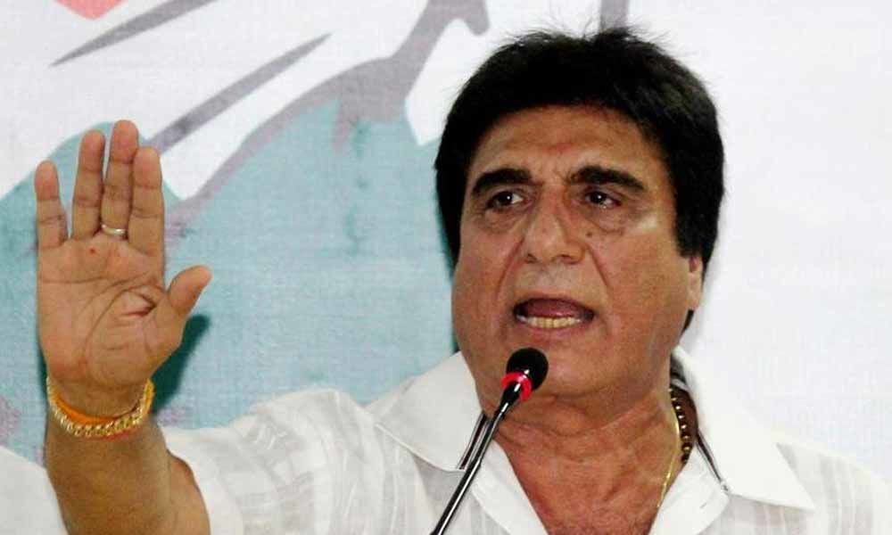 BSP candidate abuses Raj Babbar on news channel