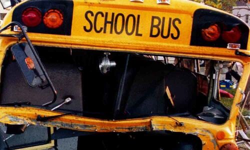 15 injured as school van crashes into a transformer in East Godavari district